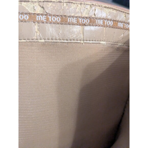 Ladies Vintage Y2K  Tan Patchwork Suede Leather Boots By Me Too Sz 7 Zipper - Picture 9 of 9